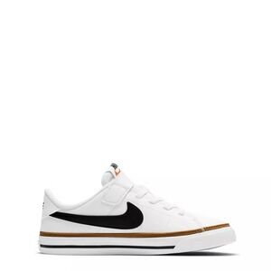 Nike Kids White Sneakers with Black Swoosh
